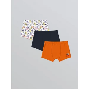 LCW Kids Beyaz Baskılı Erkek Çocuk Boxer 3lü