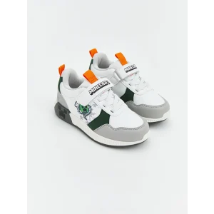 LCW STEPS Beyaz Minecraft Baskılı Erkek Çocuk Spor Ayakkabı