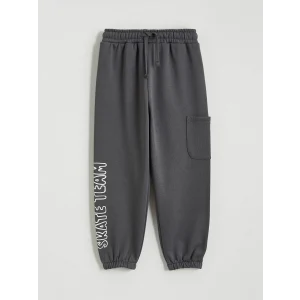 LCW Kids Gri Baskılı Erkek Çocuk Kalın Jogger Eşofman Altı