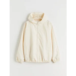 LCW Kids Ekru Kapüşonlu Kız Çocuk Mont