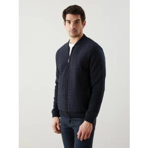 LCWAIKIKI Classic Lacivert Standart Kalıp Kolej Yaka Erkek Triko Hırka