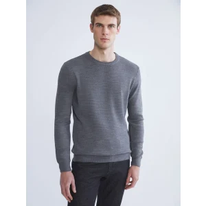 LCWAIKIKI Classic Gri Bisiklet Yaka Erkek Triko Kazak