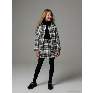 LCW Kids Ekru Beli Lastikli Kız Çocuk Tüvit Şort Etek