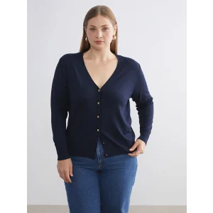 LCWAIKIKI Classic Lacivert V Yaka Kadın Triko Hırka