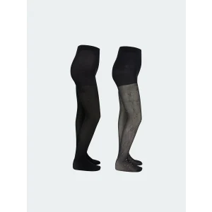 LCW Kids Siyah Kız Çocuk Ince Külotlu Çorap 2li