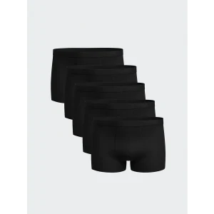 LC WAIKIKI Siyah Standart Kalıp Pamuklu Esnek Erkek Boxer 5li