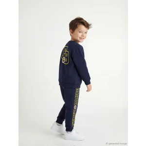 LCW Kids Lacivert Fenerbahçe Baskılı Erkek Çocuk Kalın Sweatshirt ve Eşofman Altı