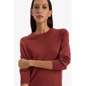 Defacto I6913AZBN320 Kahve Relax Fit Bisiklet Yaka Basic Düz Triko Kazak