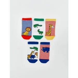 LCW Kids Karışık Desenli Erkek Çocuk Patik Çorap 5li
