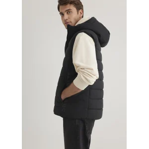 Mavi 0110554-900 Mavi Jeans Detaylı Kapüşonlu Siyah Şişme Yelek