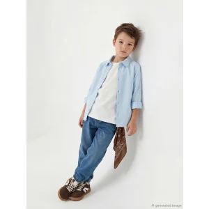 LCW Kids İndigo Beli Lastikli Erkek Çocuk Jean Pantolon