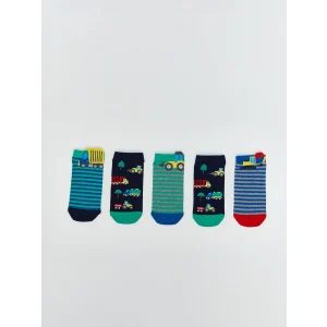 LCW Kids Karışık Desenli Erkek Çocuk Patik Çorap 5li