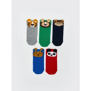 LCW Kids Karışık Desenli Erkek Çocuk Patik Çorap 5li