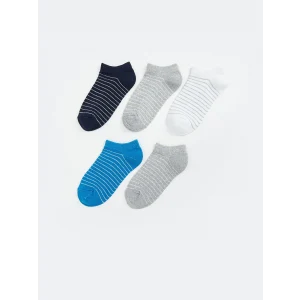 LCW Kids Karışık Çizgili Erkek Çocuk Patik Çorap 5li