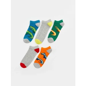 LCW Kids Karışık Desenli Erkek Çocuk Patik Çorap 5li