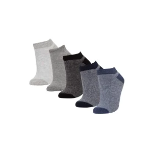 Defacto C6772AXKR1 Çok Renkli Erkek 5li Pamuklu Patik Çorap