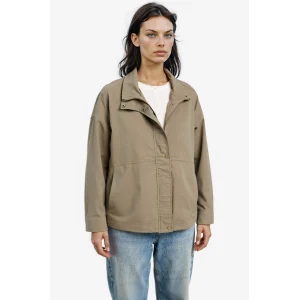 Defacto E8609AXKH402 Haki Su Geçirmez Relax Fit Pamuklu Fermuarlı Mont