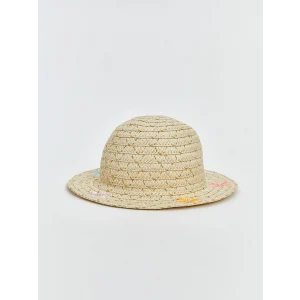 LCW baby Bej Kız Bebek Hasır Şapka