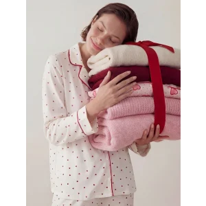 LCW DREAM Ekru Gömlek Yaka Baskılı Kadın Pijama Takımı