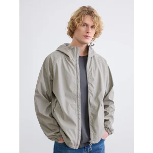 XSIDE Haki Standart Kalıp Kapüşonlu Erkek Yağmurluk