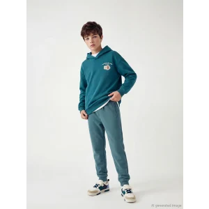 LCW Kids Yeşil Beli Lastikli Erkek Çocuk Jogger Eşofman Altı