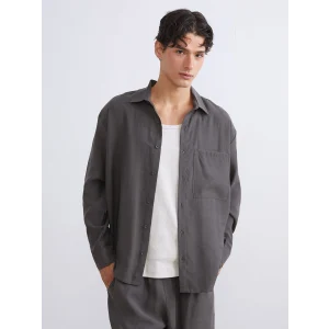 XSIDE Antrasit Regular Fit Uzun Kollu Erkek Gömlek