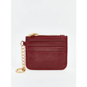 LCW ACCESSORIES Bordo Deri Görünümlü Kadın Kartlık