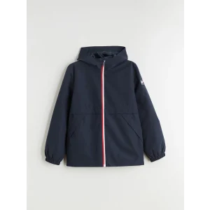 LCW Kids Lacivert Su İtici Kapüşonlu Erkek Çocuk Mont