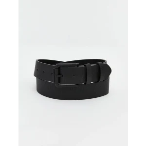 LCW ACCESSORIES Siyah Deri Görünümlü Erkek Kemer