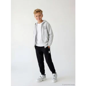 LCW Kids Siyah Beli Lastikli Erkek Çocuk Jogger Eşofman Altı