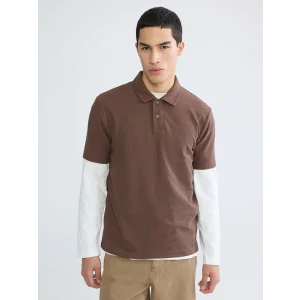 XSIDE Kahverengi Polo Yaka Erkek Tişört