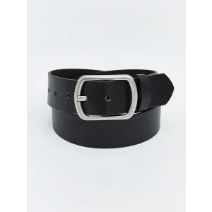 LCW ACCESSORIES Siyah Deri Görünümlü Erkek Kemer