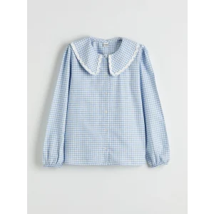 LCW Kids Mavi Ekose Kız Çocuk Gömlek