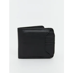 LCW ACCESSORIES Siyah Deri Görünümlü Erkek Cüzdan