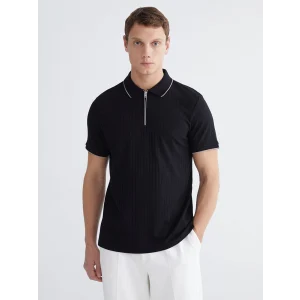 LCW Vision Siyah Polo Yaka Erkek Tişört