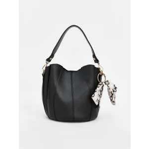 LCW ACCESSORIES Siyah Deri Görünümlü Kadın Omuz Çantası