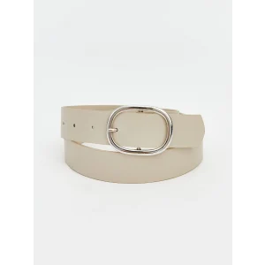 LCW ACCESSORIES Bej Deri Görünümlü Kadın Kemer