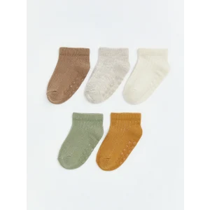 LCW baby Kahverengi Erkek Bebek Patik Çorap 5li