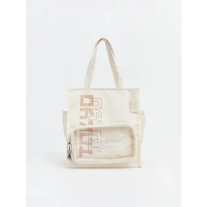 LCW ACCESSORIES Bej Pencere Detaylı Kız Çocuk Omuz Çantası