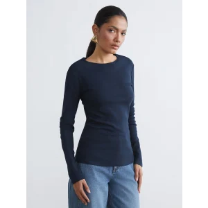 LCWAIKIKI Basic Lacivert Bisiklet Yaka Kadın Body