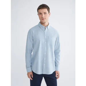 LCWAIKIKI Classic Mavi Regular Fit Uzun Kollu Erkek Gömlek