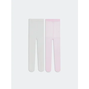 LCW Kids Ekru İnce Kız Çocuk Külotlu Çorap 2li