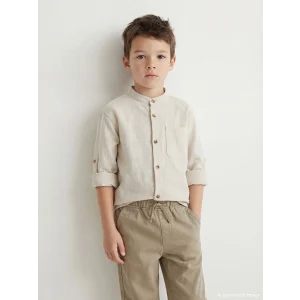 LCW Kids Gri Hakim Yaka Erkek Çocuk Gömlek