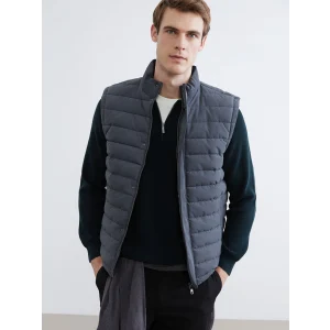 SOUTHBLUE Antrasit Standart Kalıp Dik Yaka Erkek Şişme Yelek