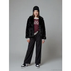 LCW Kids Siyah Beli Lastikli Kız Çocuk Pantolon