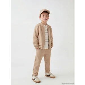 LCW Kids Bej Bisiklet Yaka Erkek Çocuk Takım 3lü