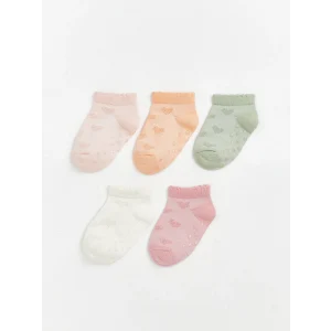LCW baby Pembe Kız Bebek Patik Çorap 5li