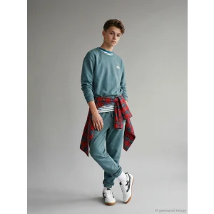 LCW Kids Yeşil Beli Lastikli Erkek Çocuk Jogger Eşofman Altı