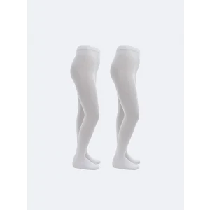 LCW Kids Beyaz Basic Kız Çocuk Külotlu Çorap 2li