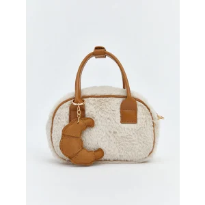 LCW ACCESSORIES Ekru Kadın Pelüş El Çantası